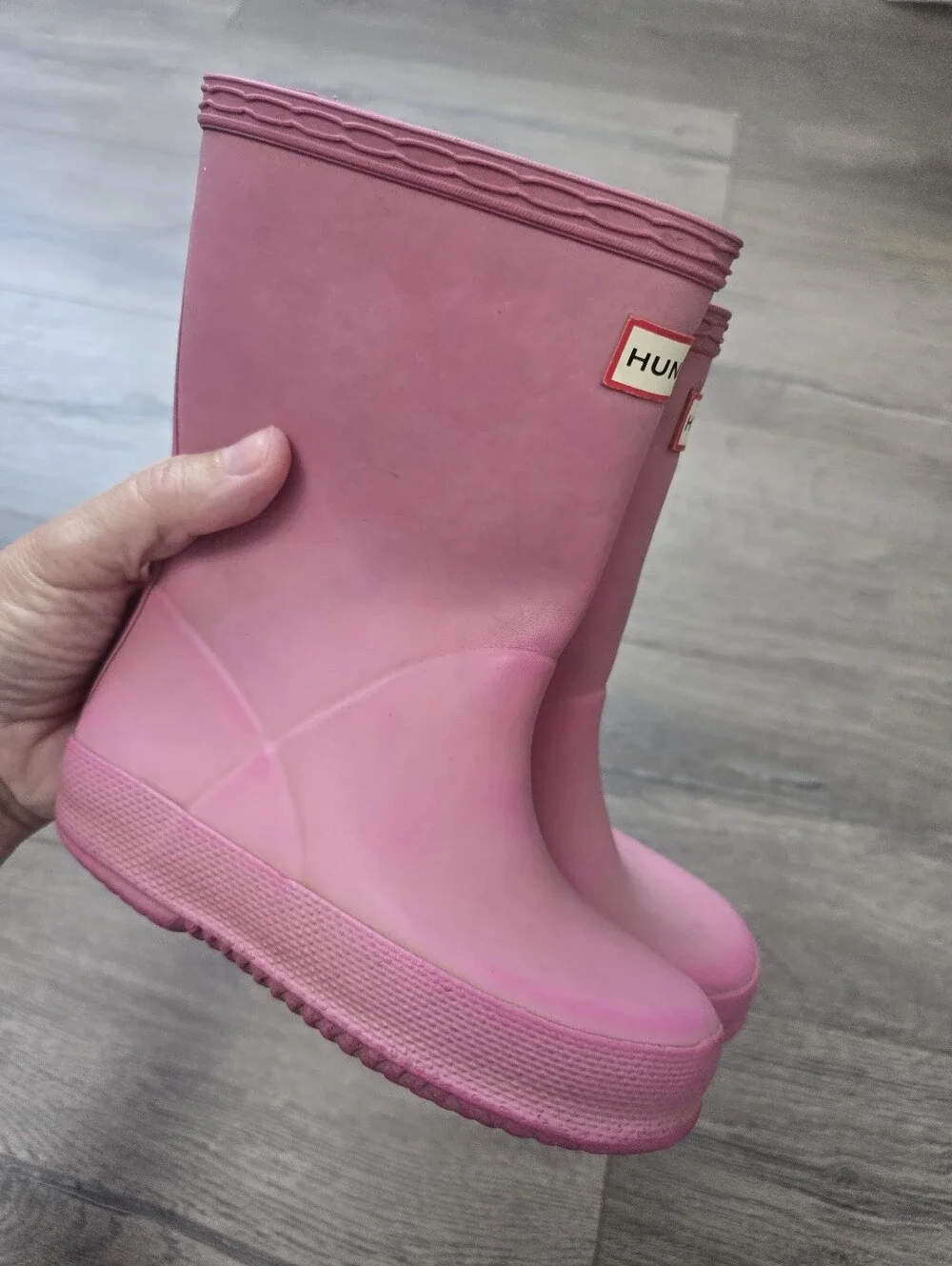 Hunter Pink Kids Classic Rain Boots Toddler Size 7 Waterproof Outdoor
